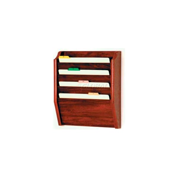 Wooden Mallet 4 Pocket Legal Size File Holder, Mahogany CH17-4MH - main